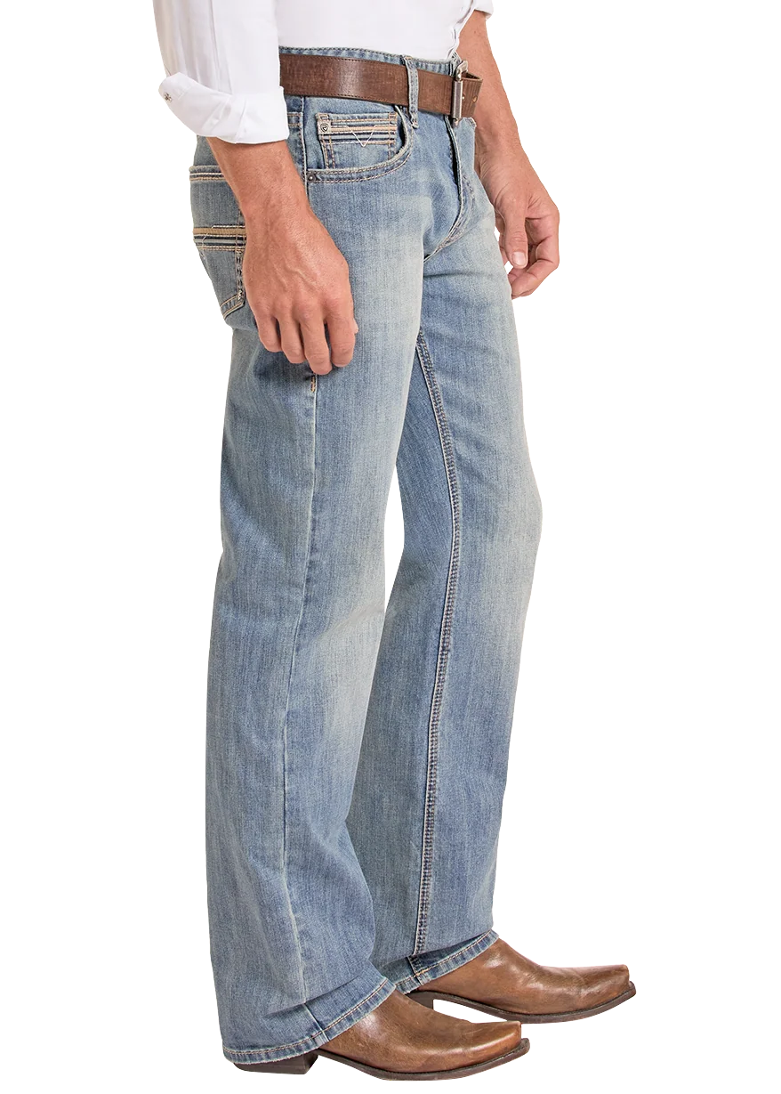 Relaxed Fit Ladder Pocket Straight Leg Jeans - Image 3