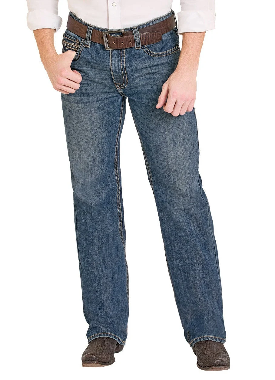 Relaxed Fit Ladder Seam Pocket Straight Leg Jeans - Image 2