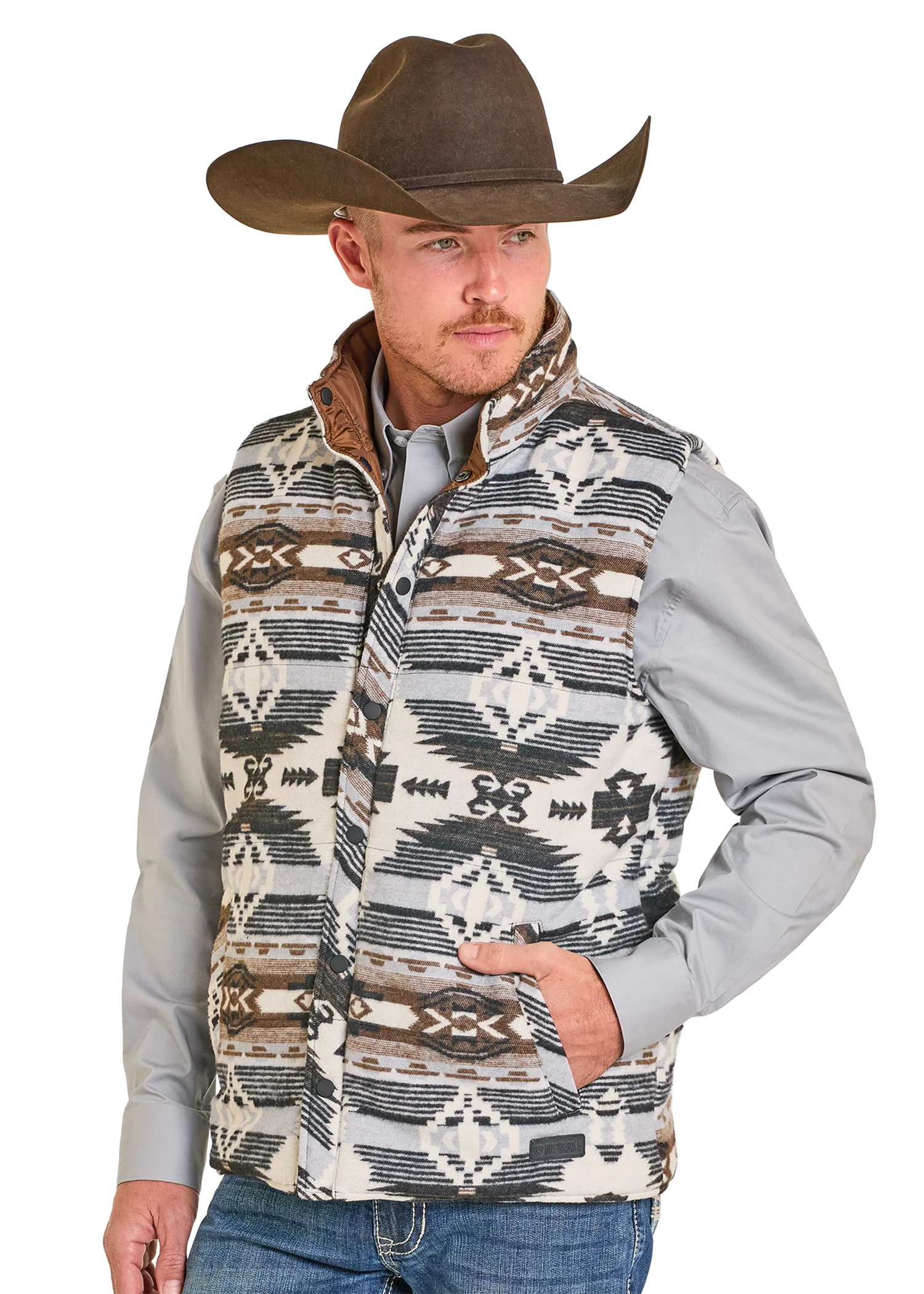 Reversable Aztec Jacquard Vest