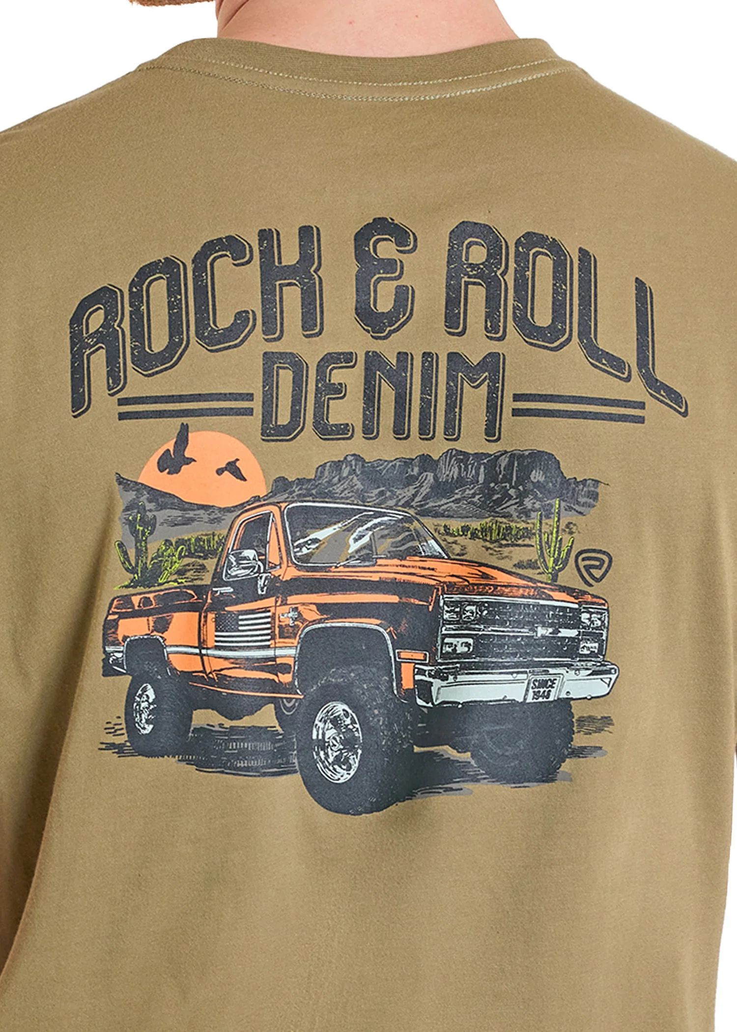 Rock & Roll Denim Pickup Graphic Tee - Image 3