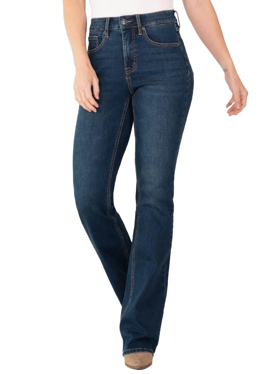 Sculpted Dark High Rise Bootcut Jeans - Image 4