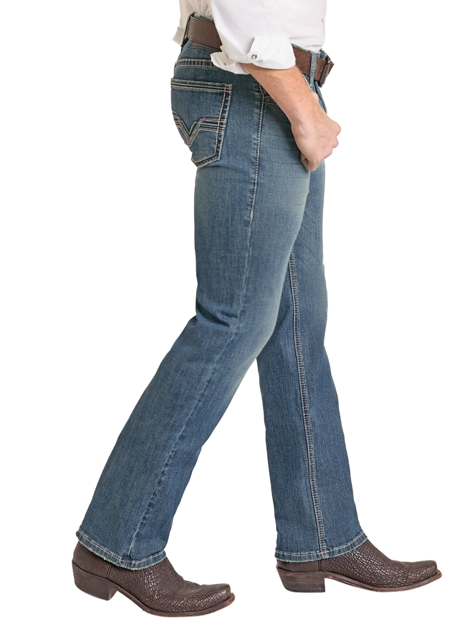 Slim Fit Bar Stitch Straight Leg Jeans - Image 3