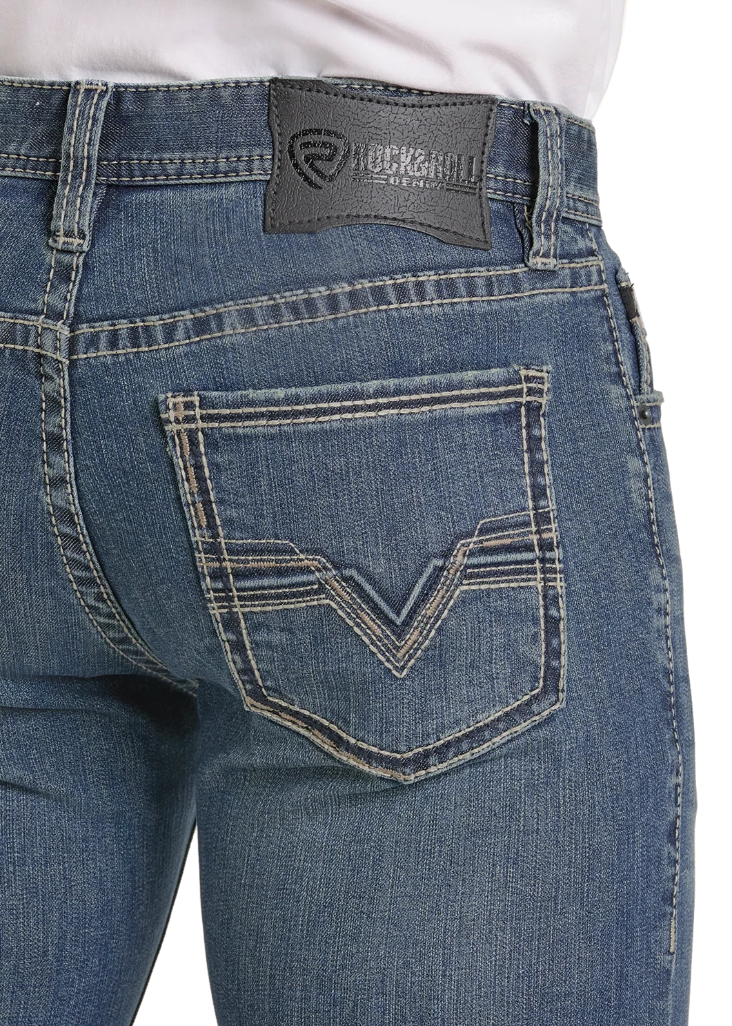 Slim Fit Bar Stitch Straight Leg Jeans - Image 4