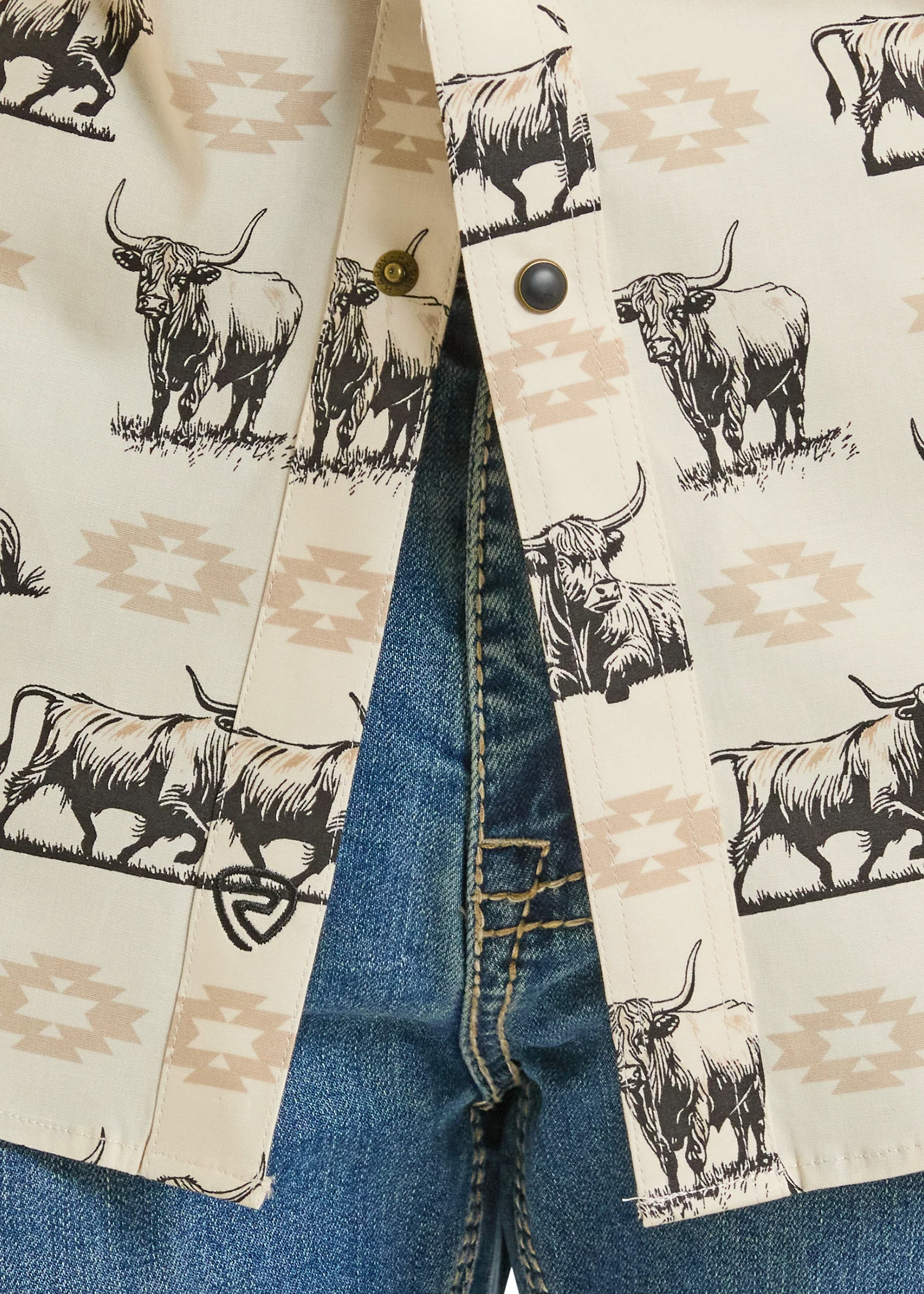 Slim Fit Highland Cow Short Sleeve Snap Shirt - Image 4