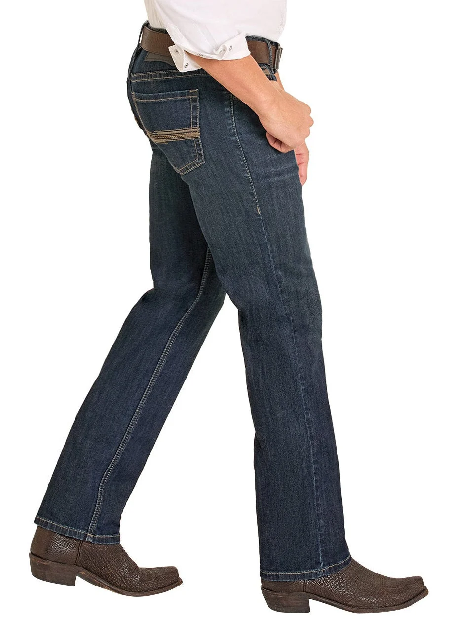 Slim Fit Ladder Stitched Pocket Straight Leg Jeans - Image 3