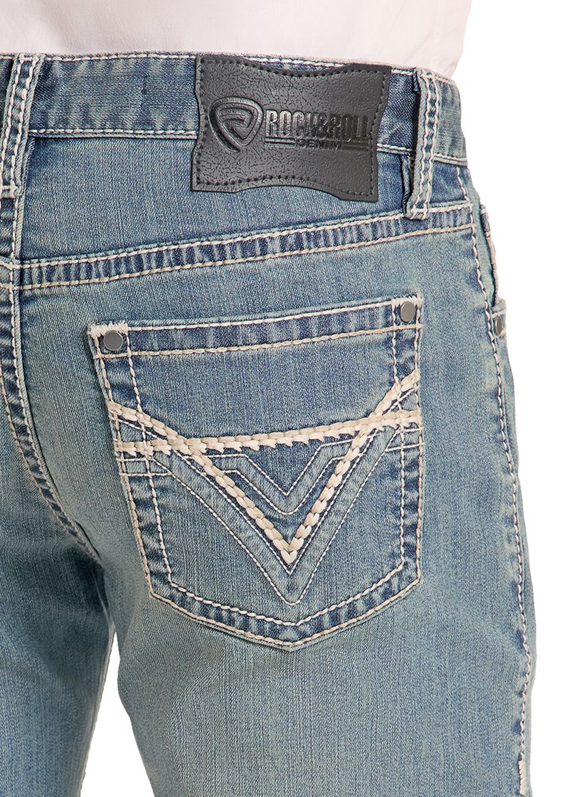 Slim Fit Light Vintage Straight Leg Jeans - Image 4