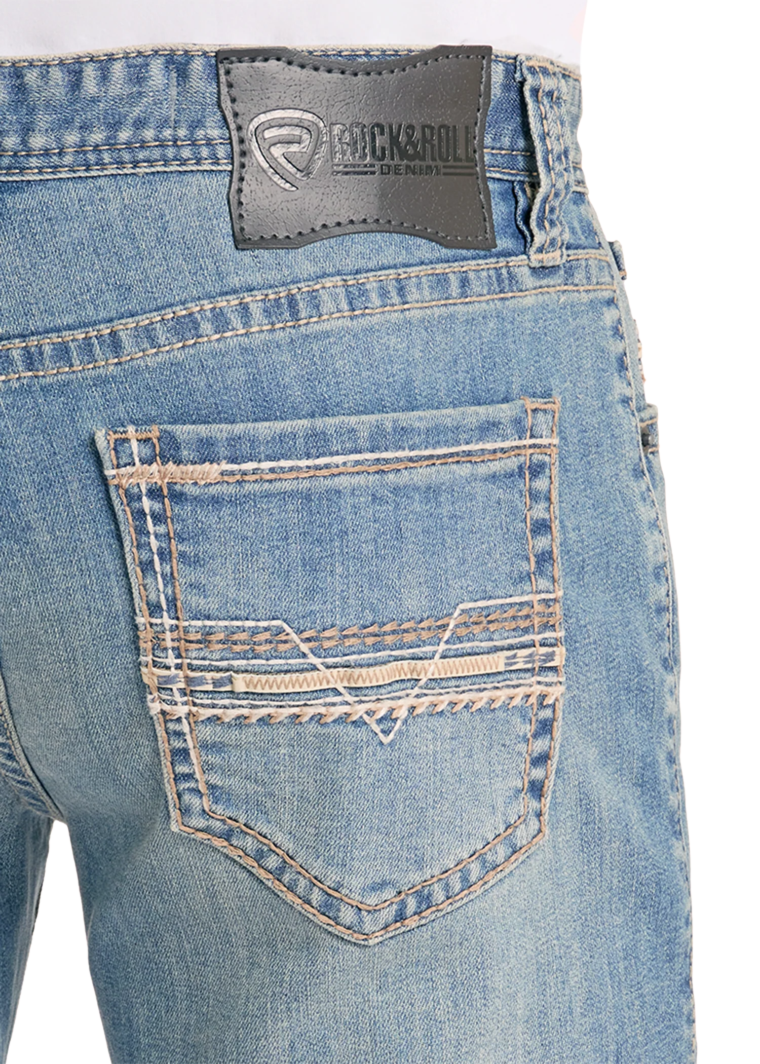 Slim Fit Rope Stitch Straight Leg Jeans - Image 4