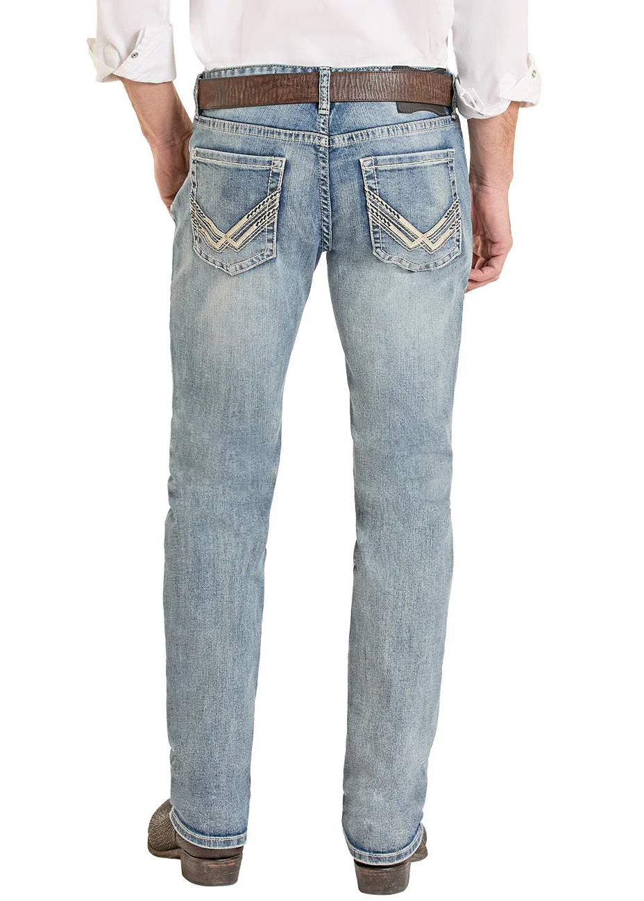 Slim Fit Step Stitch Pocket Straight Leg Jeans