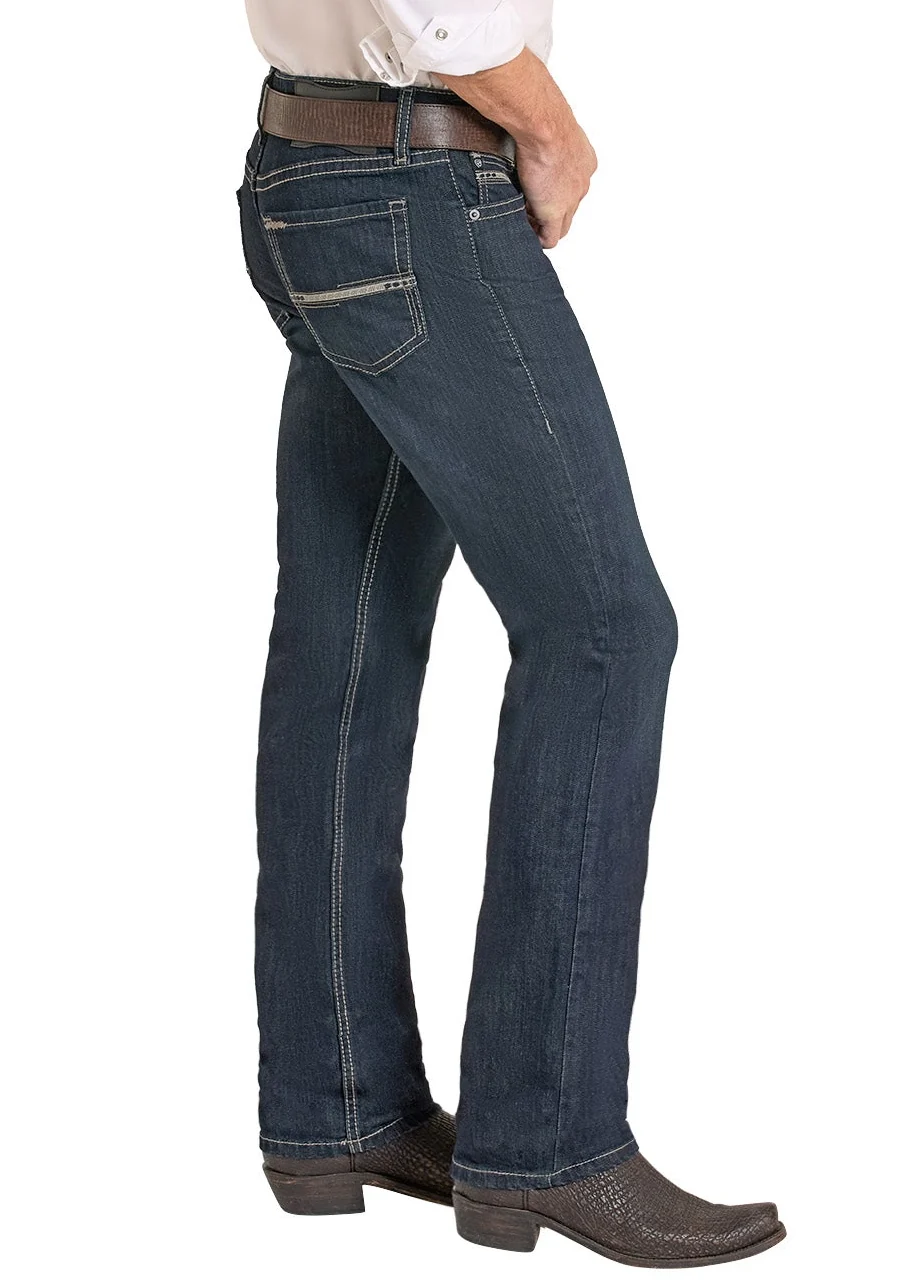 Slim Fit Straight Dark Simple Pocket Straight Leg Jeans - Image 3