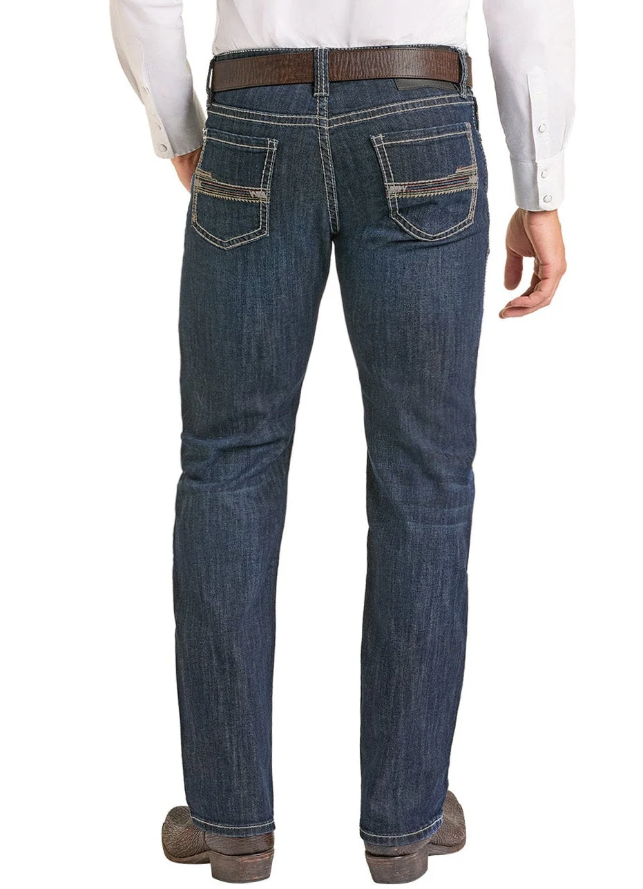 Slim Fit Straight Raised Pocket Straight Leg Jeans