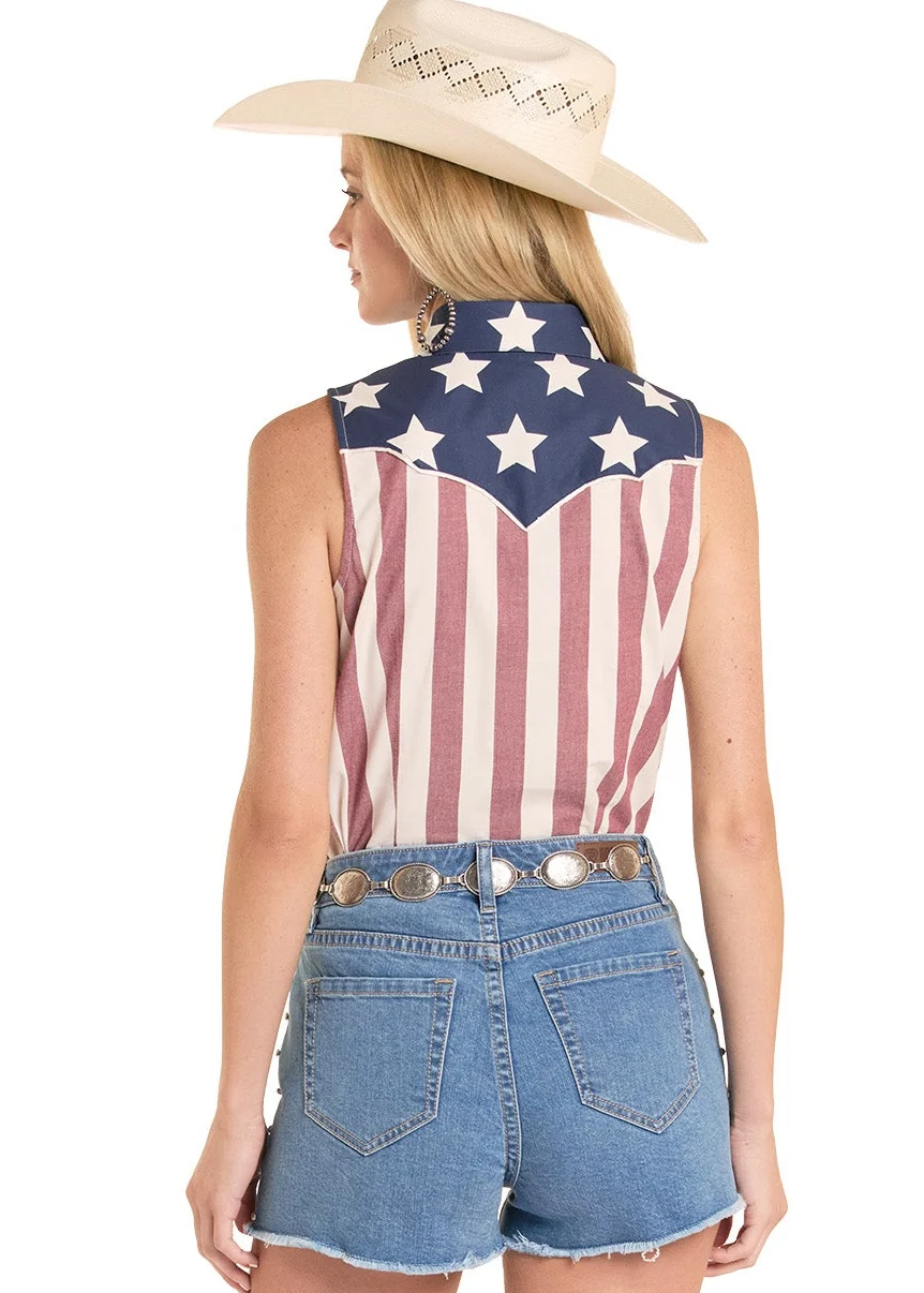 Stars & Stripes Snap Sleeveless Shirt - Image 3