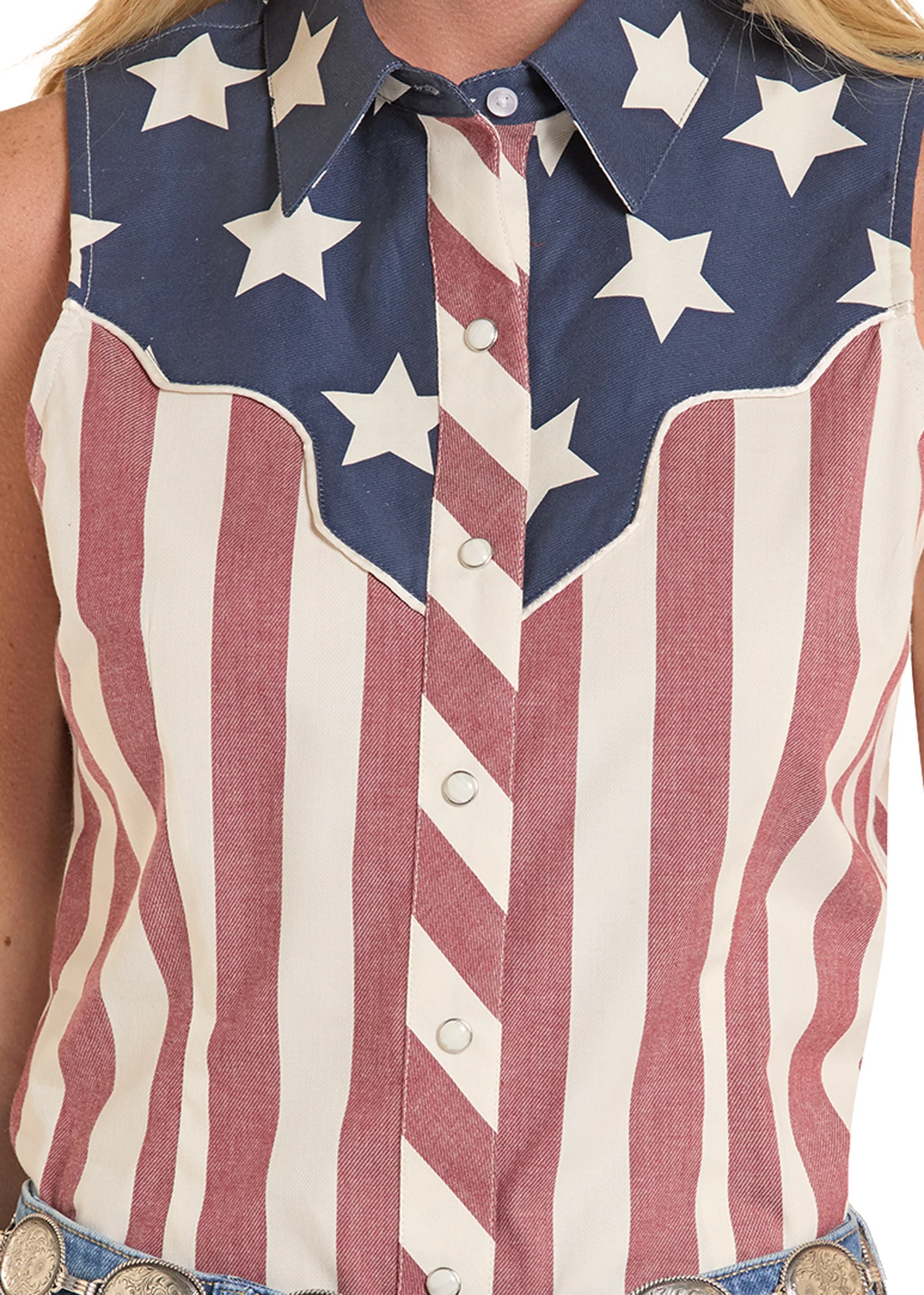 Stars & Stripes Snap Sleeveless Shirt - Image 4