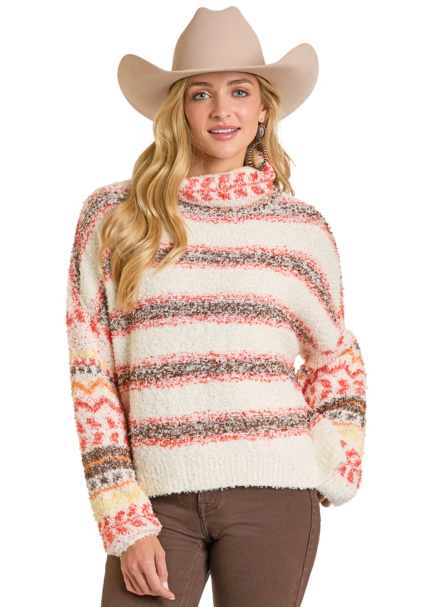 Striped Turtleneck Sweater