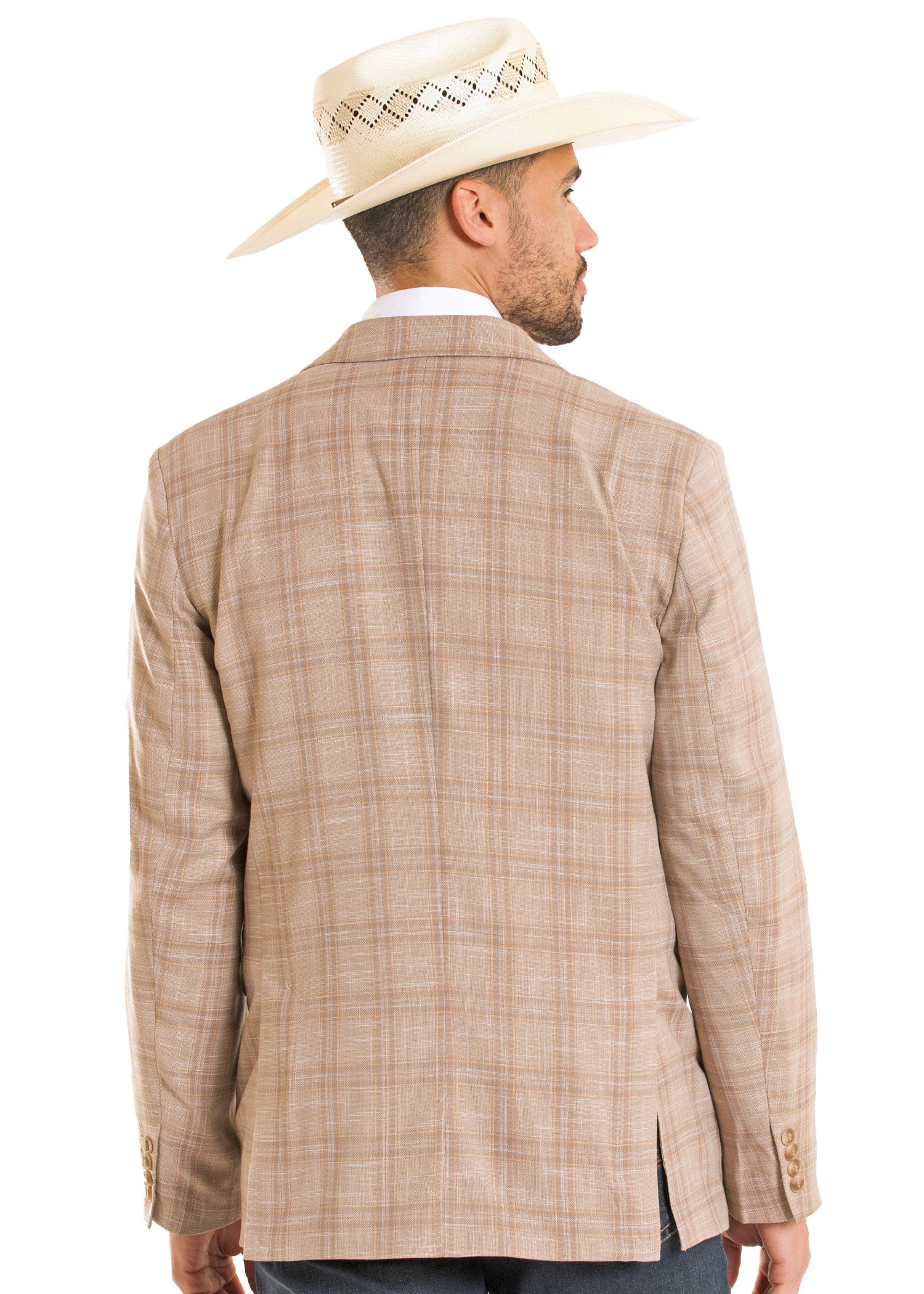 Tan Graph Plaid Sport Coat - Image 3