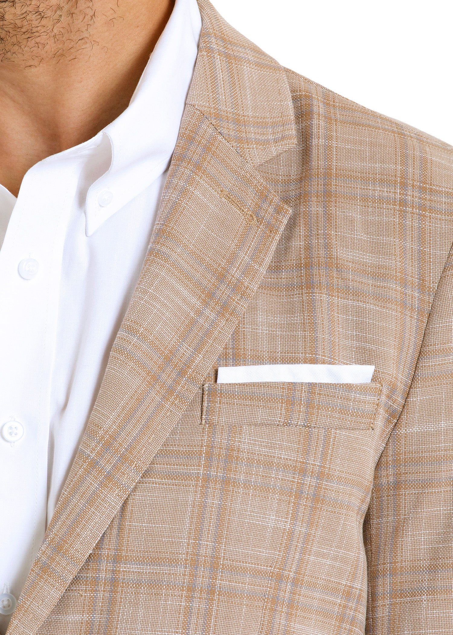 Tan Graph Plaid Sport Coat - Image 4