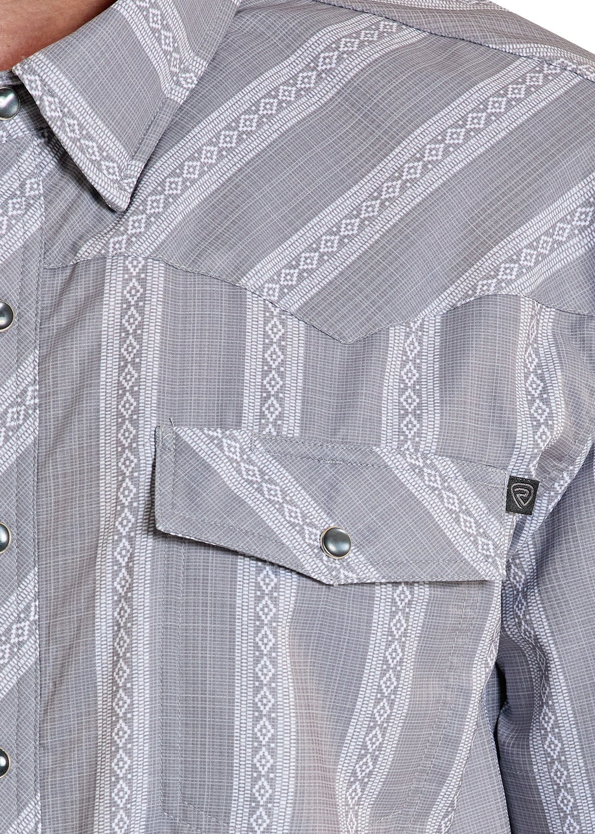 TEK Western Classic Dobby Stripe Short Sleeve Shirt - Image 2