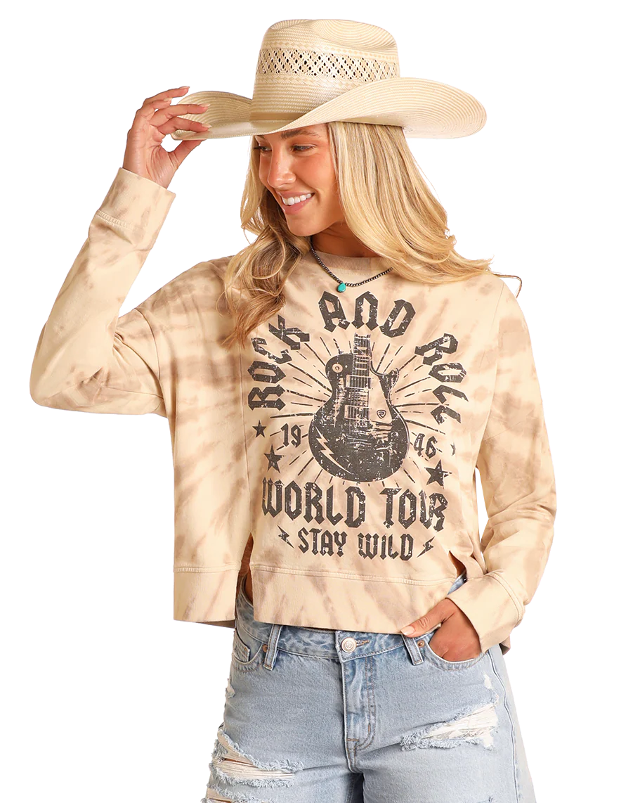 Tie-Dye Graphic Pullover