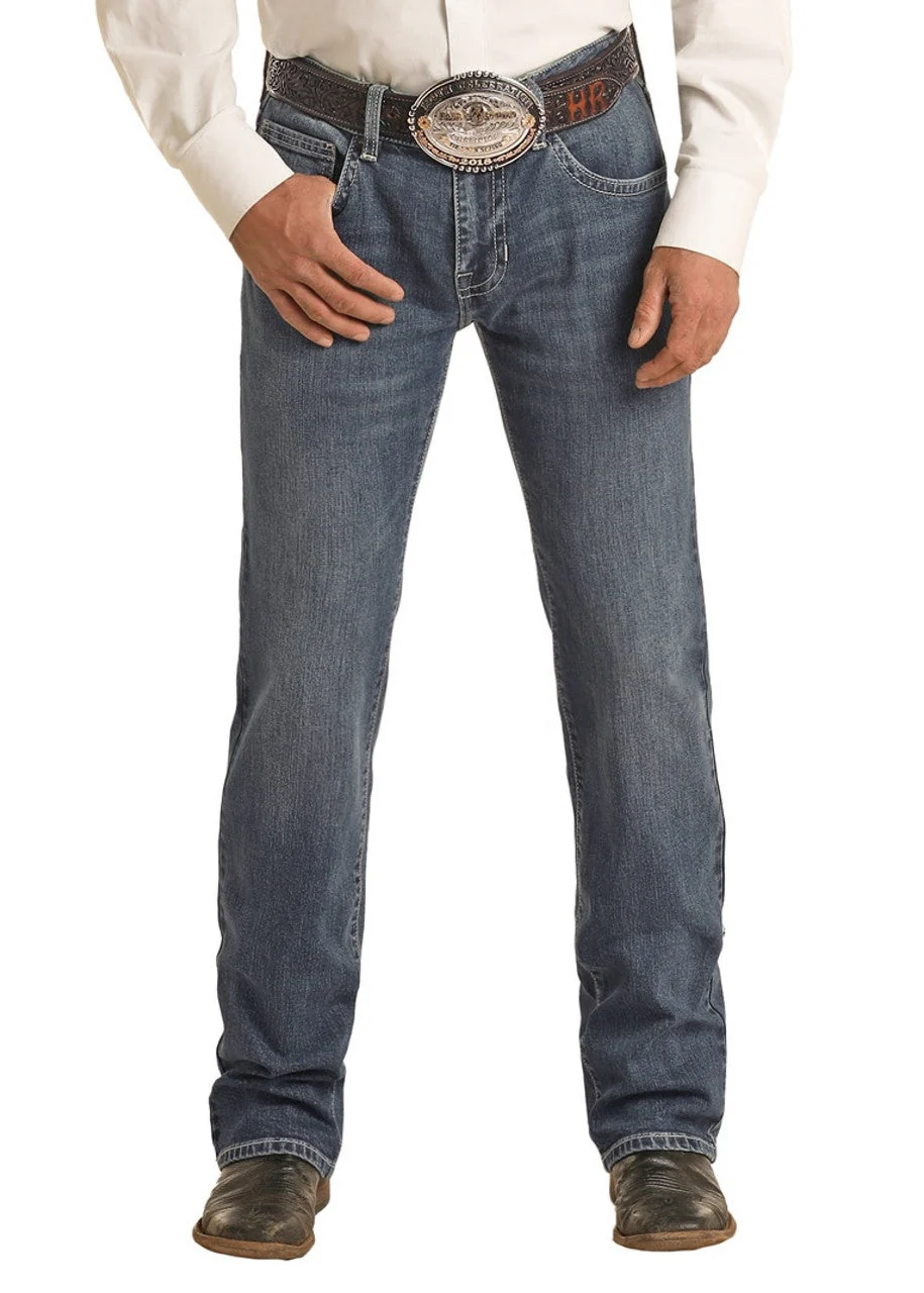 Vintage '46 Slim Fit Ivory Stitch Straight Leg Jeans - Image 3