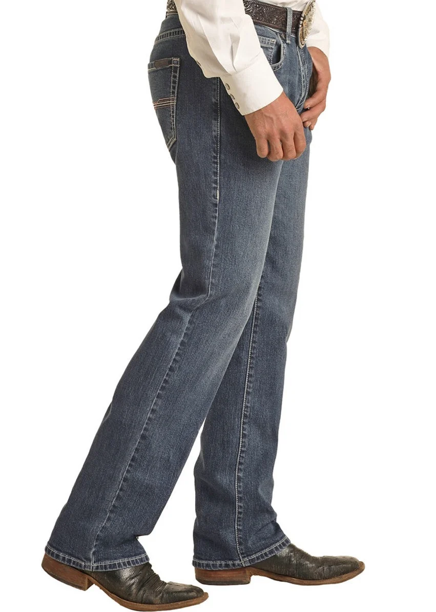 Vintage '46 Slim Fit Ivory Stitch Straight Leg Jeans - Image 4