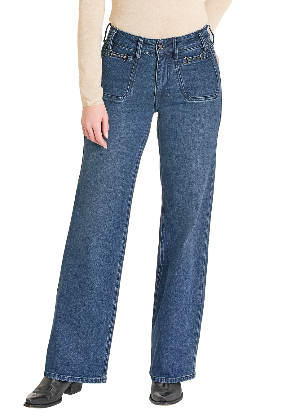West Desperado High Rise Horse Bit Wide Leg Jeans - Image 3