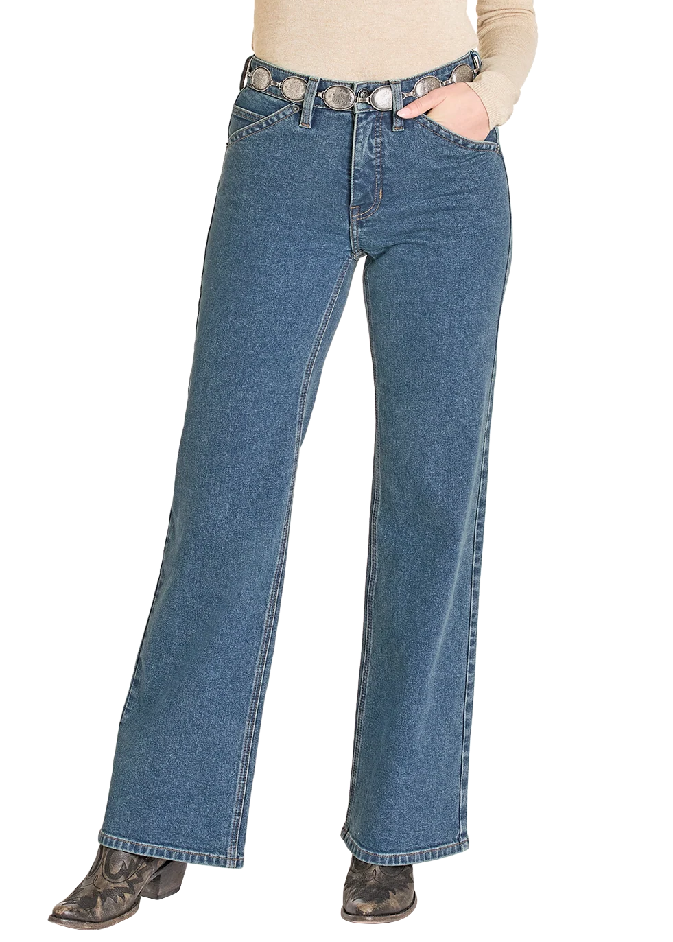 West Desperado High Rise Slant Pocket Wide Leg Jeans - Image 3