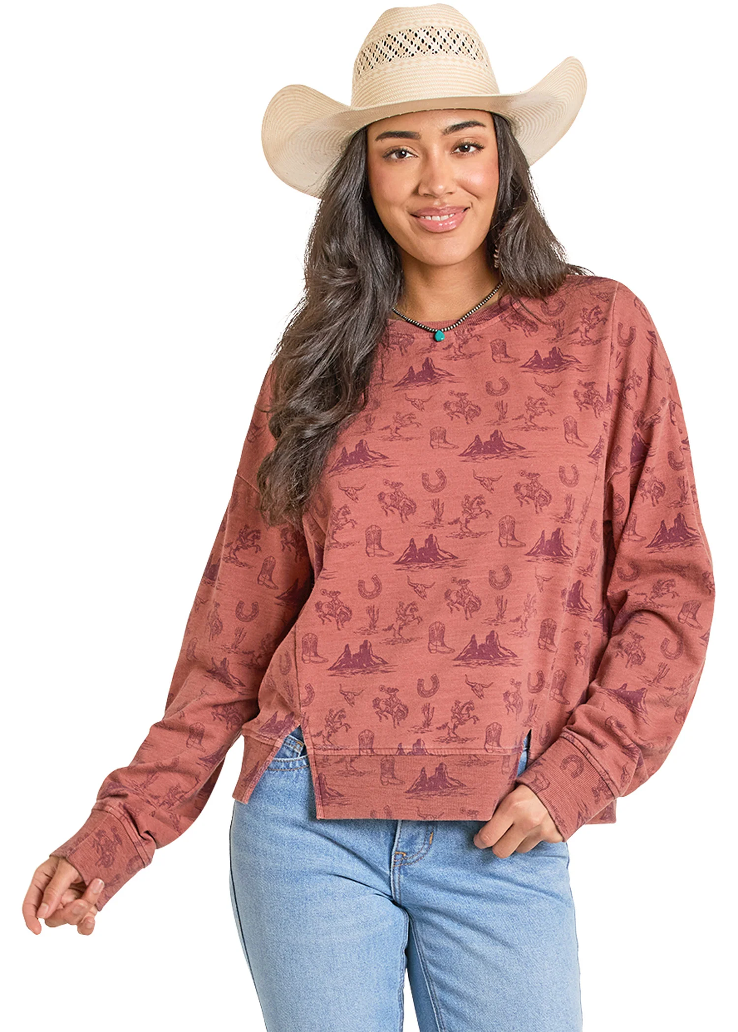 Western Mountain Graphic Pullover