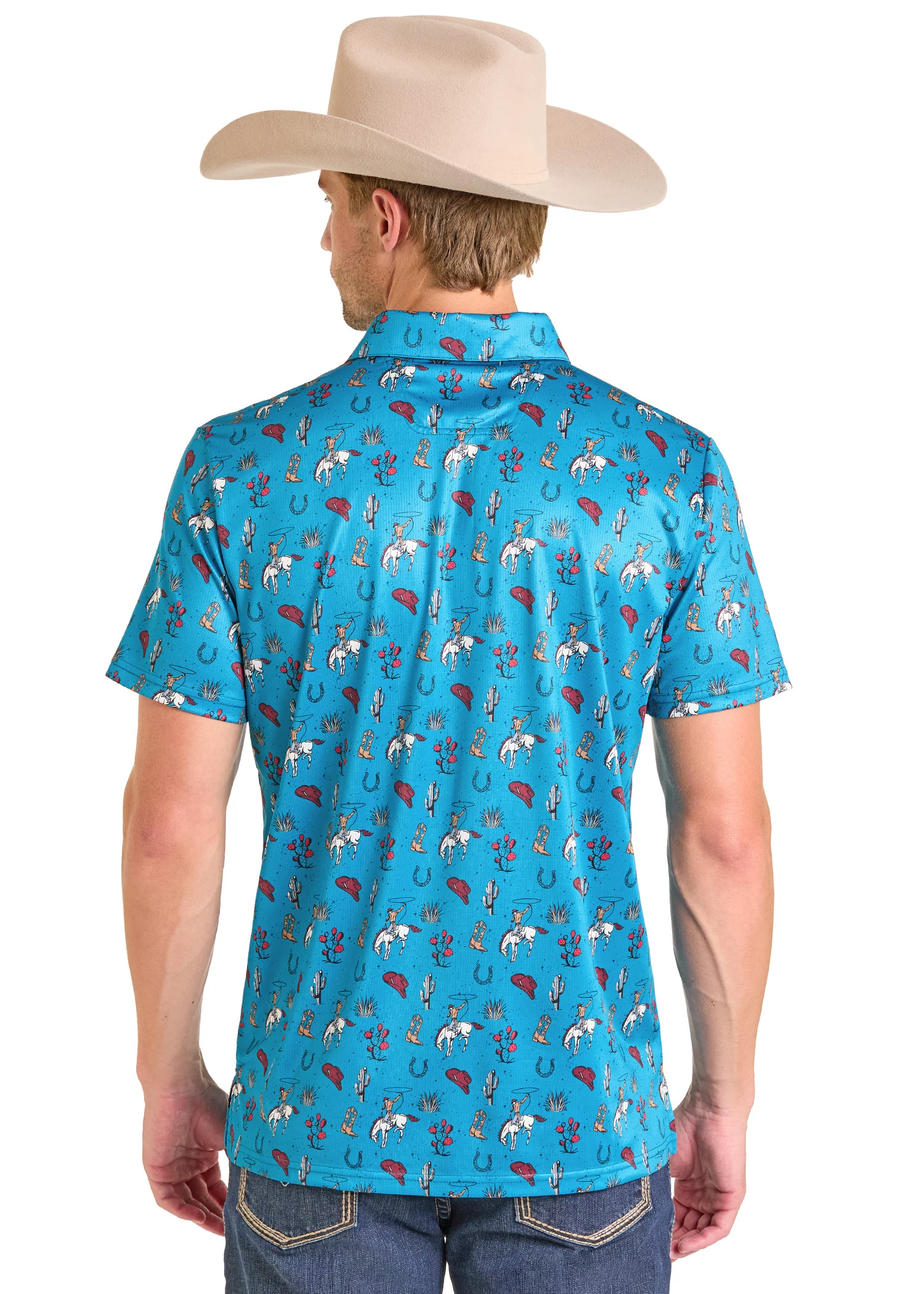 Western Novelty Print Polo - Image 3