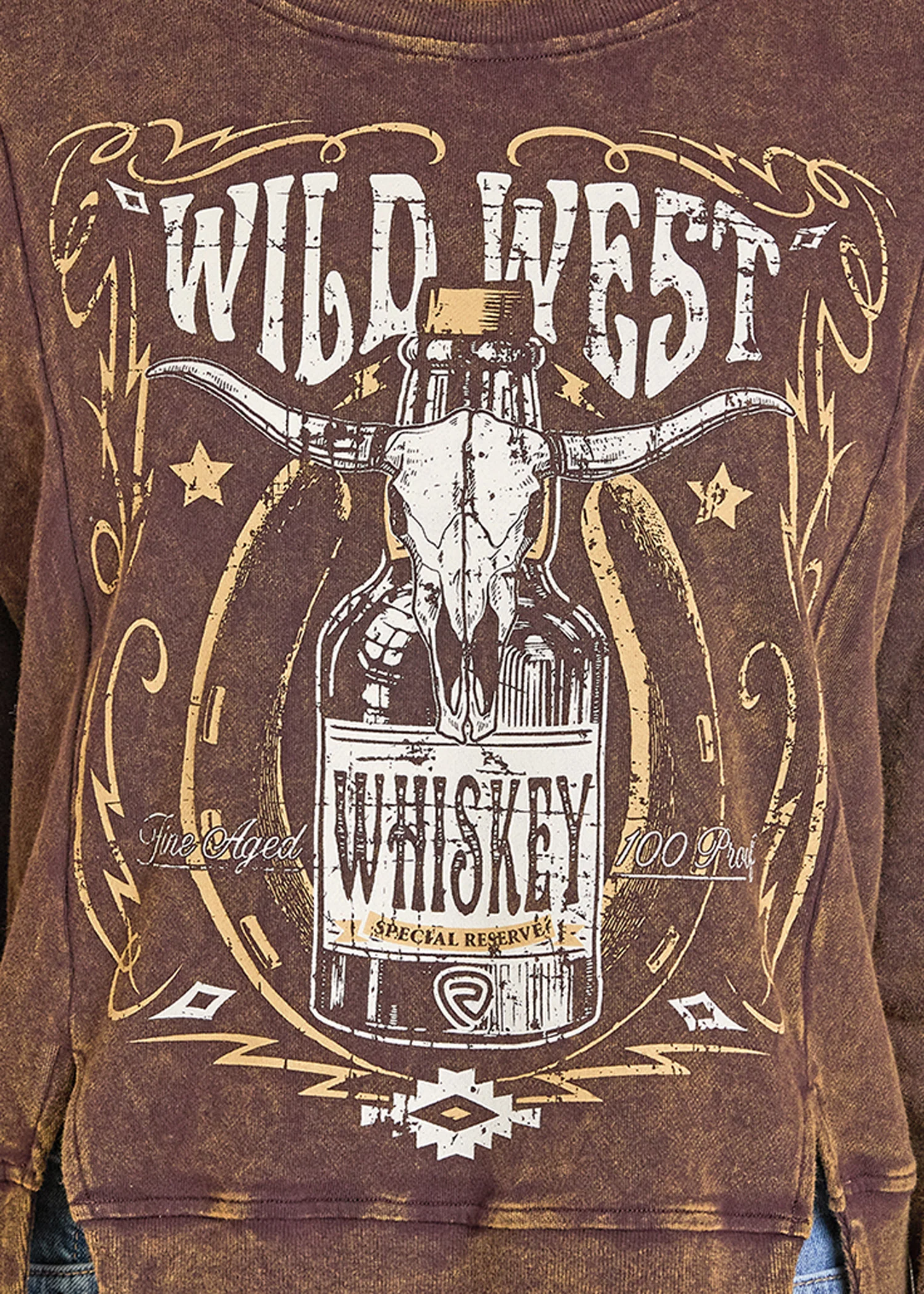 Wild West Distressed Graphic Pullover - Image 2