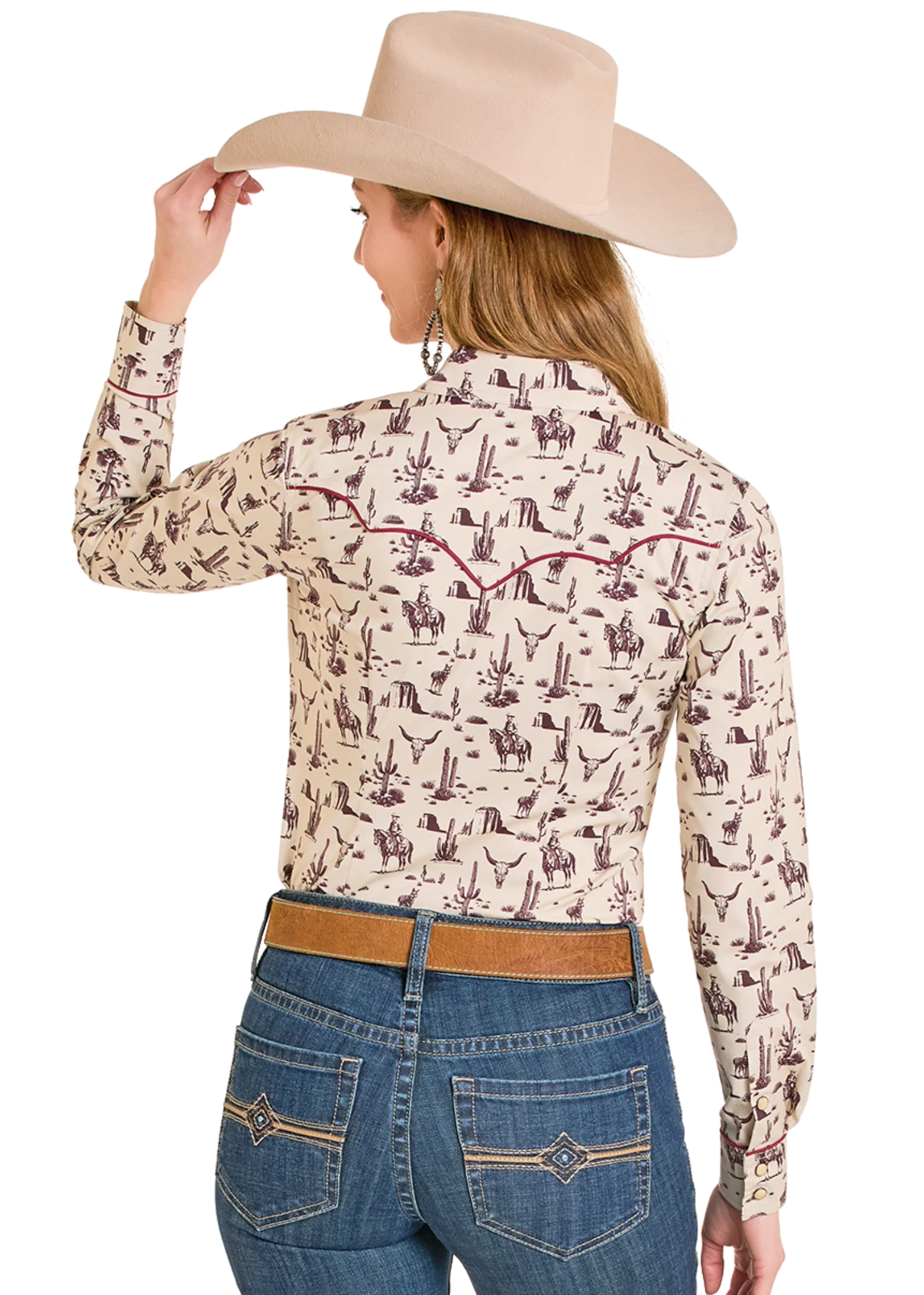 Wild West Print Long Sleeve Snap Shirt - Image 2