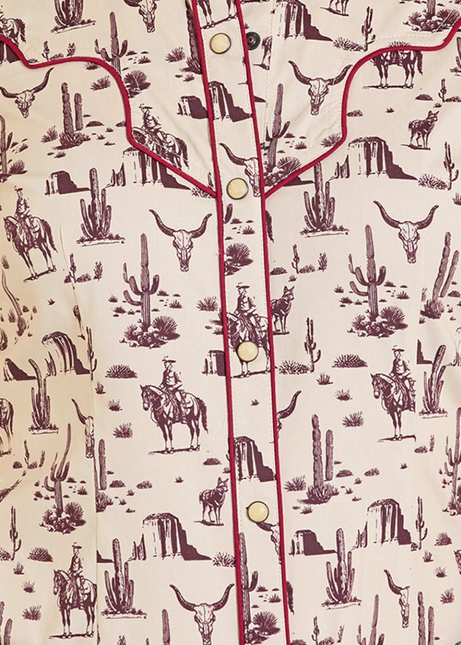 Wild West Print Long Sleeve Snap Shirt - Image 3
