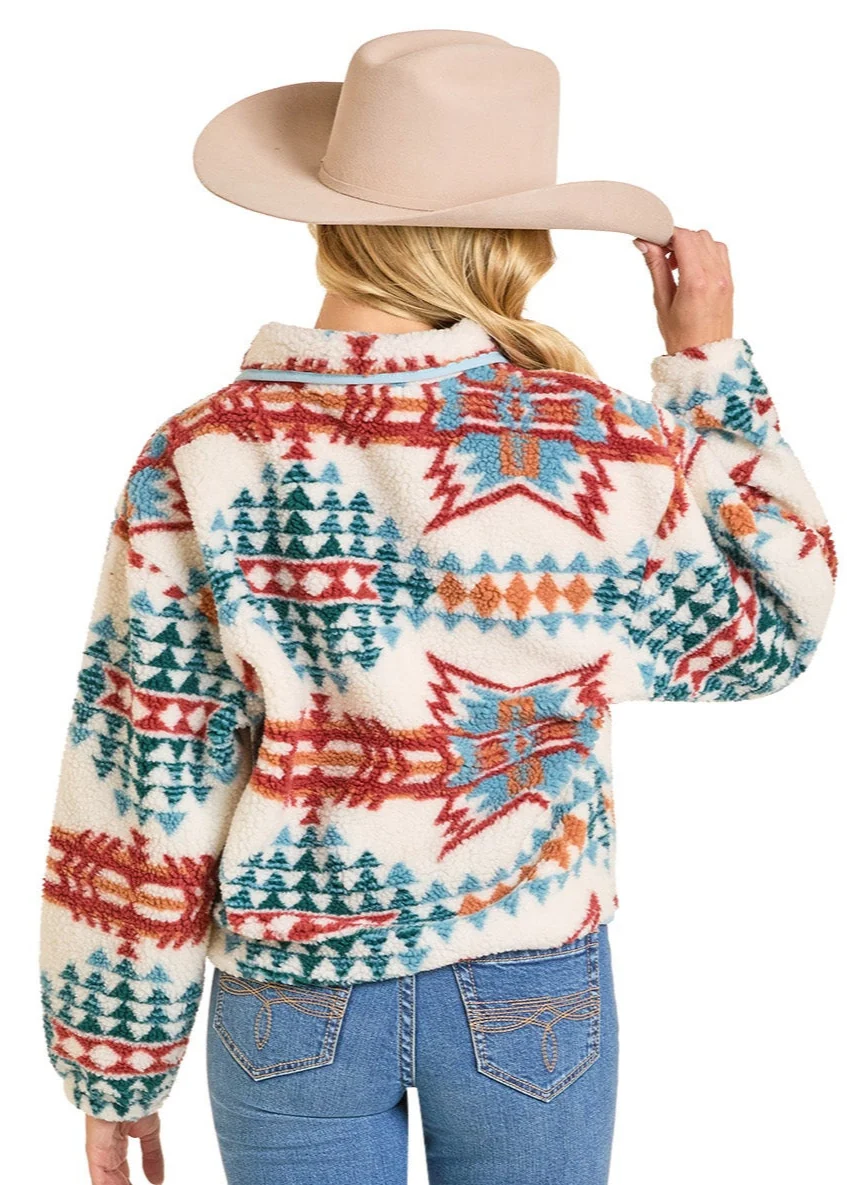 Aztec Sherpa Pullover - Image 3