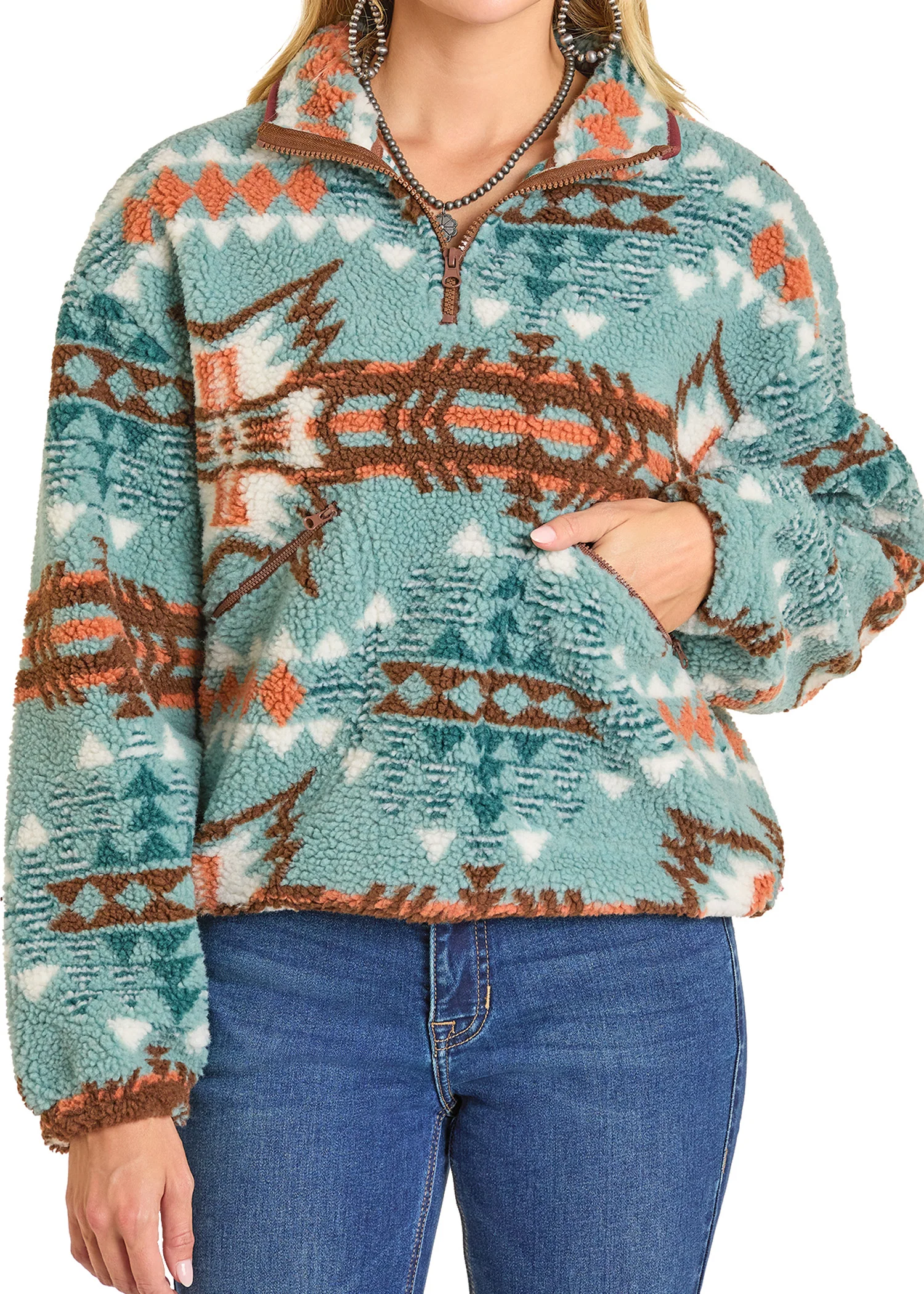 Aztec Sherpa Pullover - Image 4
