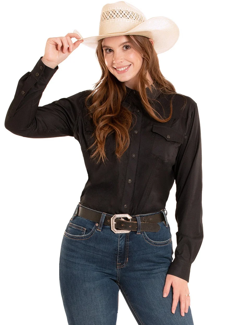 TEK Western Black Long Sleeve Shirt